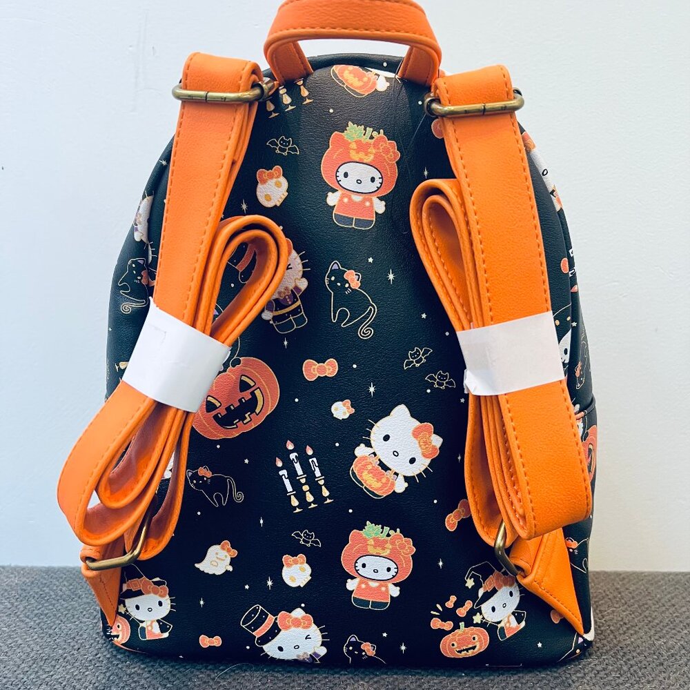 Loungefly Bags Hello Kitty Sanrio Halloween Pumpkin Mini Backpack - NWOT - Picture 3 of 4